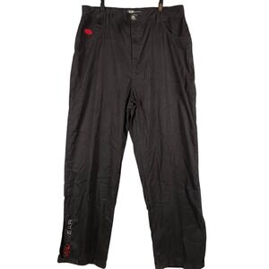 Wu Wear Mens 38x32 Track Pants Wu Tang Clan Hip Hop Streetwear Black Logo